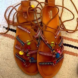 Mossino tie sandals (size 7.5)